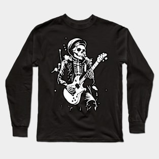 skeleton plays rock Long Sleeve T-Shirt